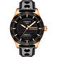 TISSOT 天梭 官方授權 PRS516 系列時尚機械腕錶-黑x玫塊金框/42mm product thumbnail 2