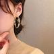 BBHONEY 輕奢時尚高級感銀針金屬耳圈耳飾 product thumbnail 4