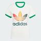 adidas 愛迪達 上衣 女款 短袖上衣 運動 三葉草 GRADIENT CALI T 白綠藍 IS0310 product thumbnail 4