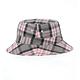 XLARGE CHECKED BUCKET HAT漁夫帽-粉格紋 product thumbnail 3