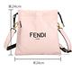 FENDI PACK 小型 納帕小羊皮束口手拿/斜背包(粉色) product thumbnail 6