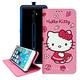 三麗鷗授權 Hello Kitty OPPO Reno2 Z 櫻花吊繩款彩繪側掀皮套 product thumbnail 2