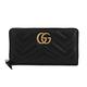 GUCCI 古馳 GG Marmont 山形線 雙G 復古金扣 皮革 拉鍊 皮夾 長夾 卡夾 黑色 443123 product thumbnail 2