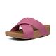 FitFlop LULU LEATHER CROSS SLIDE 經典交叉涼鞋-女(櫻花粉) product thumbnail 2