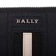 BALLY TELEN 金屬銀字黑白槓防刮皮革拉鍊長夾(海軍藍) product thumbnail 6