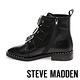 STEVE MADDEN-RECHARGE Punk風潮真皮大扣飾帶中靴-黑色 product thumbnail 3