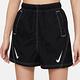 Nike 短褲 NSW Swoosh 女款 黑 白 高腰 寬鬆 抽繩 車縫 雙勾 DD5593-010 product thumbnail 4