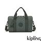 Kipling 軍綠老花格紋中型圓筒手提肩背兩用包-BINA M product thumbnail 6