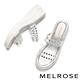 拖鞋 MELROSE 時髦品味晶鑽透明雙繫帶厚底拖鞋－白 product thumbnail 5