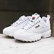 FILA DISRUPTOR中性運動鞋(鋸齒鞋)白 4-C608T-125 product thumbnail 2