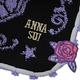 ANNA SUI X BLUE HAMHAM 品牌字母玫瑰刺繡LOGO公仔圖騰小方巾(黑底系) product thumbnail 4