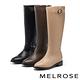 長靴 MELROSE 質感時髦牛皮純色繫帶造型低跟長靴－黑 product thumbnail 6