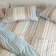 絲薇諾 MIT精梳純棉 自由之線-藍 雙人5尺 薄床包薄被套組 product thumbnail 3