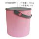 《八幡化成》波紋收納桶(粉灰10L) | 整理籃 置物籃 儲物箱 product thumbnail 3