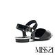 低跟鞋  MISS 21 優雅叛逆異材質拼接尖頭低跟鞋－黑 product thumbnail 4
