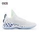 Nike 籃球鞋 Jumpman Diamond Low PF 白 藍 螢光綠 D77 氣墊 低筒 FB7169-131 product thumbnail 3