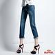 女款 Boy Firend Jeans 系列-女用中低腰3D八分反摺褲-藍 product thumbnail 3