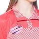 【Lynx Golf】女款吸排抗UV小菱格花紋盾型山貓繡標短袖POLO衫/高爾夫球衫-紅色 product thumbnail 5