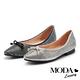 低跟鞋 MODA Luxury 華麗閃耀雙色水鑽蝴蝶結尖頭低跟鞋－銀 product thumbnail 7