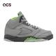 Nike 童鞋 Jordan 5 Retro PS 中童 銀灰 綠 反光 喬丹 5代 親子鞋 五代 DQ3735-003 product thumbnail 6