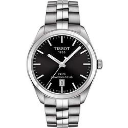 TISSOT PR100 天梭簡約動力80機械腕錶-黑/39mm