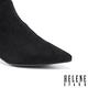 襪靴 HELENE SPARK 簡約時尚金屬尖頭粗高跟彈力長襪靴－黑 product thumbnail 5