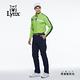 【Lynx Golf】男款合身版肩袖配線斜紋印花內刷毛長袖立領POLO衫-亮綠色 product thumbnail 4
