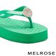 拖鞋 MELROSE 時髦百搭鑽釦造型厚底夾腳拖鞋－綠 product thumbnail 6