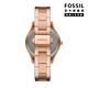 FOSSIL Stella Sport 多功能環鑽玫瑰金面女錶 玫瑰金色不鏽鋼鍊帶 37MM ES5106 product thumbnail 4