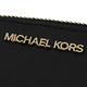 MICHAEL KORS Jet Set經典防刮牛皮對開拉鍊手掛式中夾(黑/金) product thumbnail 6