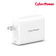 Cyberpower GaN 72W Type-C/USB 三孔 動態電源 快速充電器TR11U2C72W-TW product thumbnail 4