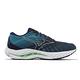 Mizuno 慢跑鞋 Wave Inspire 19 SSW 超寬楦 男鞋 黑 藍 避震 波浪片 美津濃 J1GC2322-54 product thumbnail 3