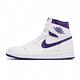Nike 休閒鞋 Jordan 1 High OG 男女鞋 經典款 AJ1 情侶穿搭 皮革 白 金屬紫 CD0461-151 product thumbnail 2