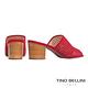 Tino Bellini 巴西進口摩登時髦沖孔中跟穆勒鞋 _紅 product thumbnail 4
