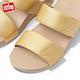 FitFlop MINA TEXTURED GLITZ SLIDES寬帶可調整式涼鞋-女(金鉑色) product thumbnail 5