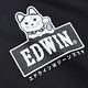 EDWIN 東京散策系列 招財貓連帽長袖T恤-男女-黑色 product thumbnail 4
