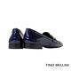 Tino Bellini 義大利進口全真皮漆皮金色馬銜扣樂福鞋FYLV037(星空藍) product thumbnail 3