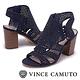 Vince Camuto 雕花簍空V字高跟涼鞋-藍色 product thumbnail 6