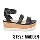 STEVE MADDEN-KIRSTEN 二字帶繫踝軟木厚底涼鞋-黑色 product thumbnail 2