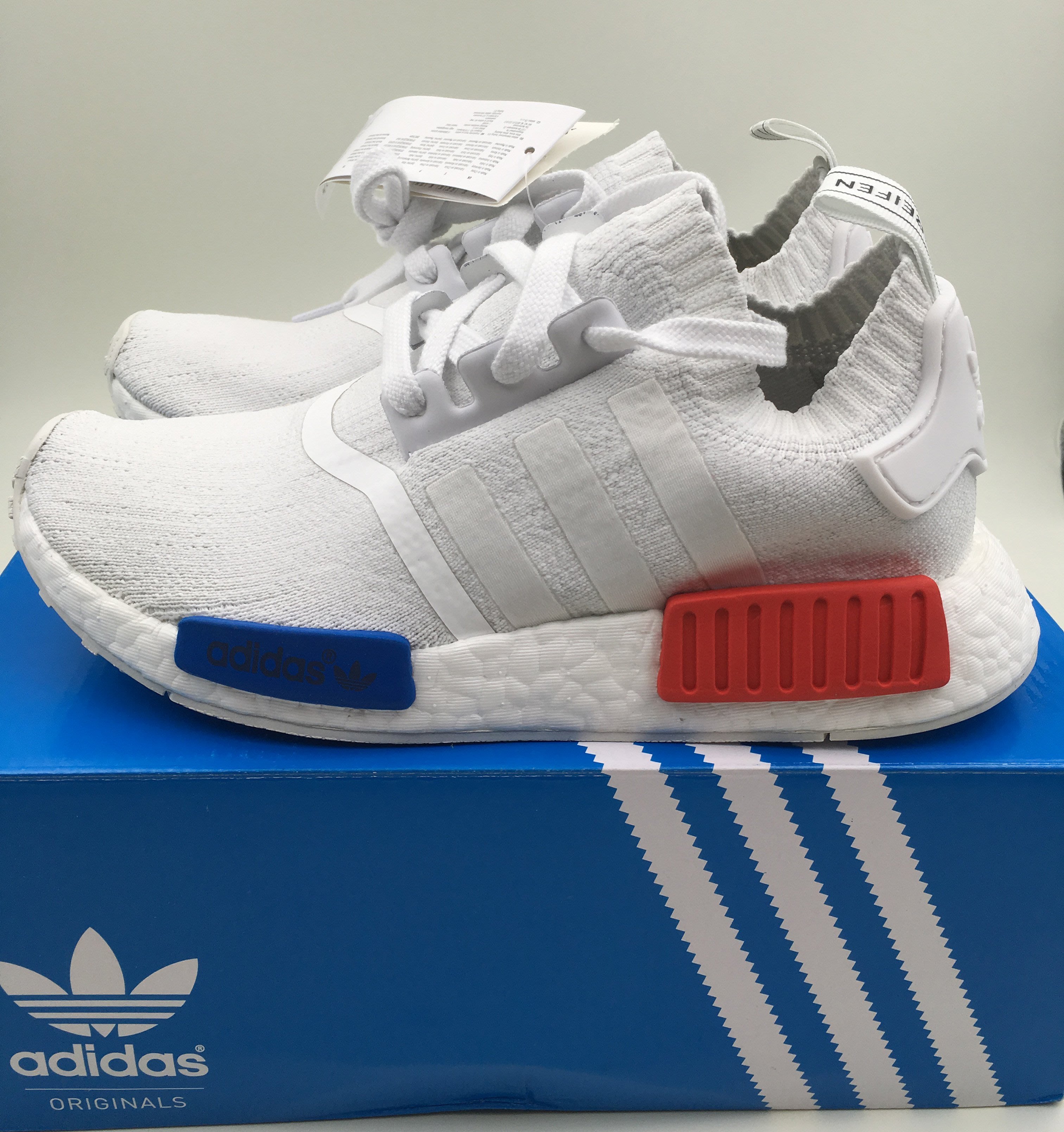 Adidas NMD White OG PK 全白初代藍紅限量US4.5 6.5 現貨特價女鞋| Yahoo奇摩拍賣