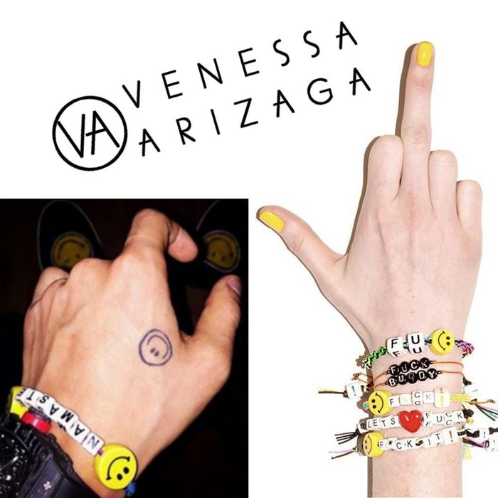 Venessa Arizaga 台北ShopSmart直營店 DON’T WORRY BEE HAPPY 笑臉螢光黃手鍊