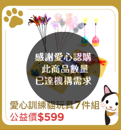 DYY 愛心訓練貓玩具7件組【受贈對象：台中市世界聯合保護動物協會】(您不會收到商品)