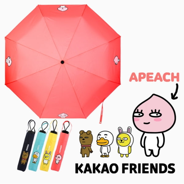 韓國Kakao friends三折防曬晴雨手動傘