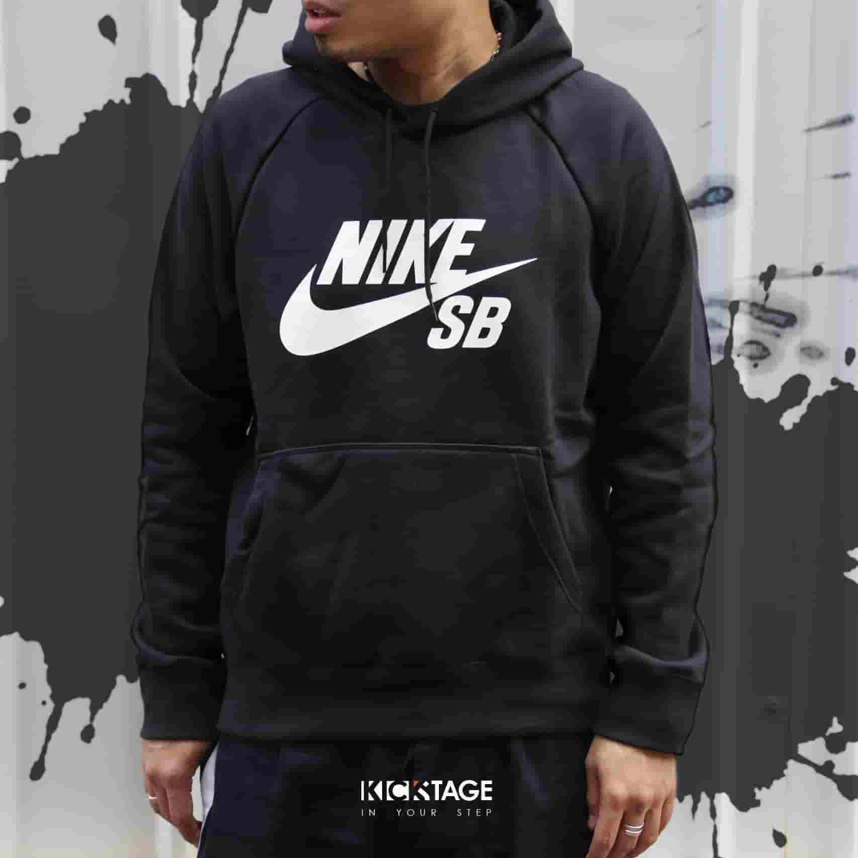 NIKE SB ICON PO HOODIE 帽T 黑白 連帽長袖