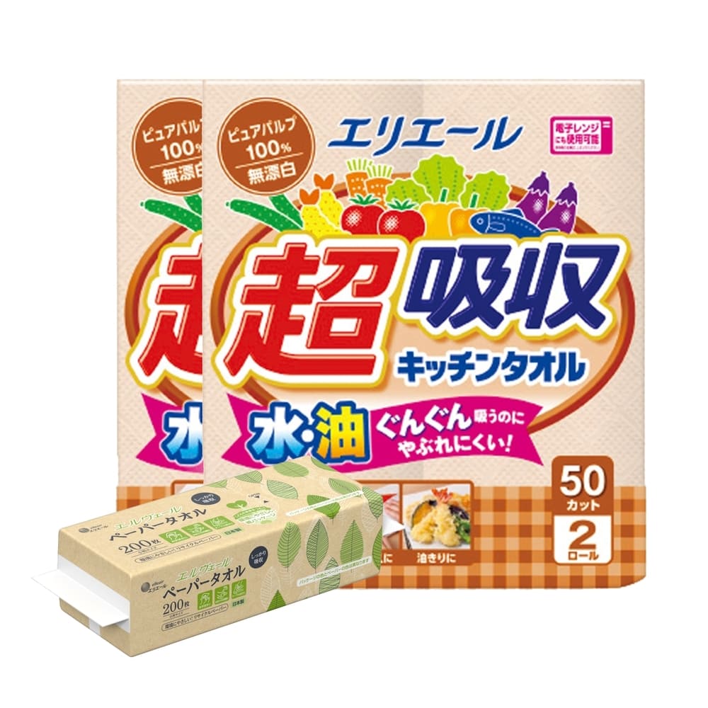 日本大王無漂白超吸收廚房紙巾