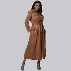 Giovanna Maxi Coat in Almond