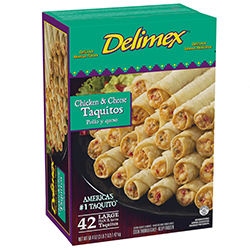 Delimex Chicken & Cheese Flour Taquitos