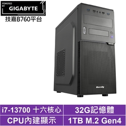 技嘉B760平台[蠻荒遊俠]i7-13700/32G/1TB_SSD