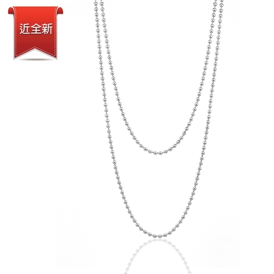 二手品 Tiffany&Co. 34吋長版925純銀串珠項鍊