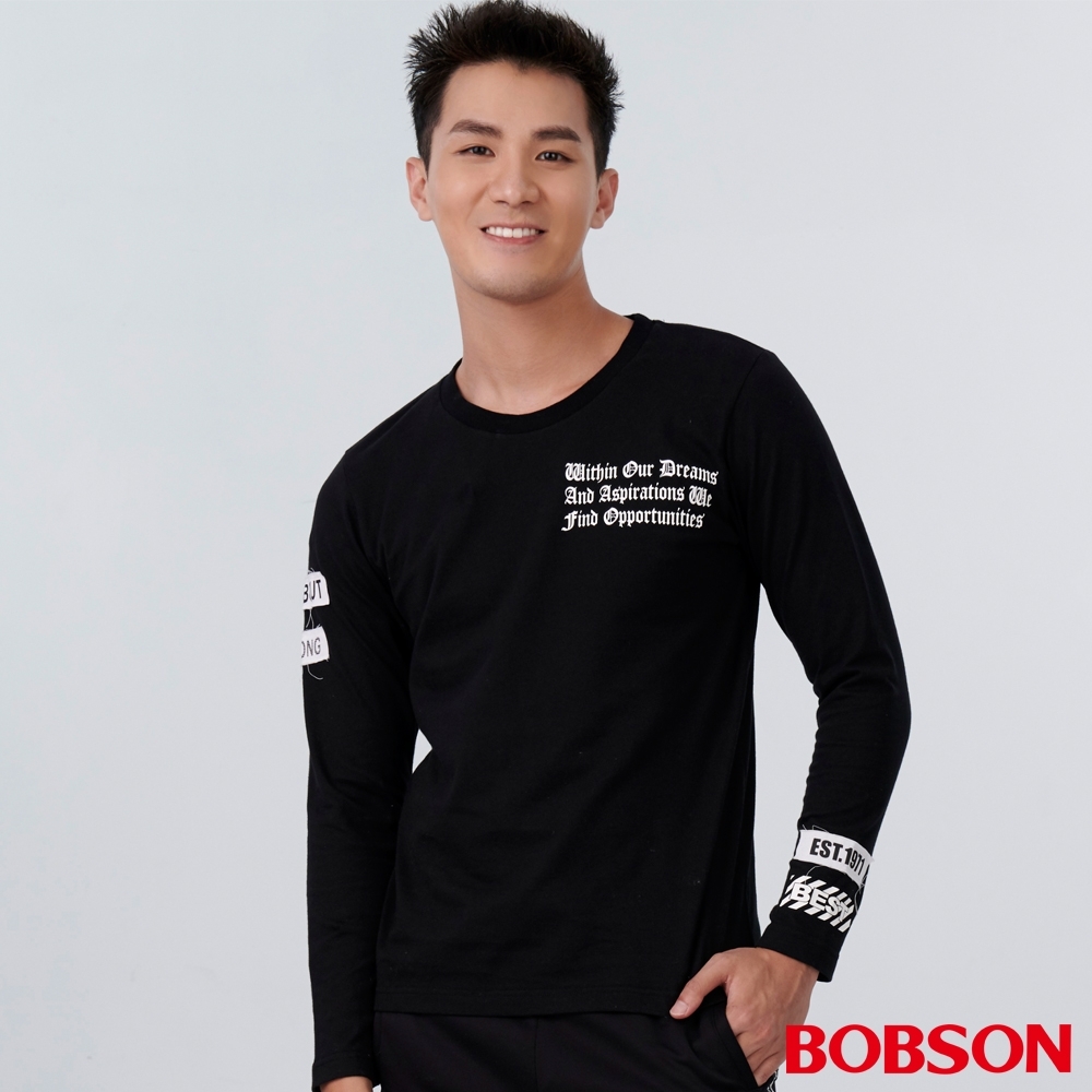 BOBSON  男款印圖上衣